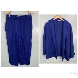 Dusan Jacket Blazer & Pant Set Sz M Blue‎